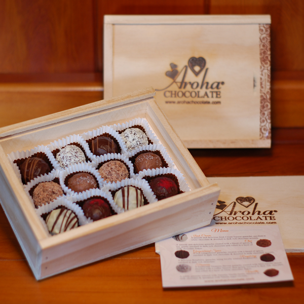 Aroha Chocolate Twelve Chocolate Truffle Gift Box