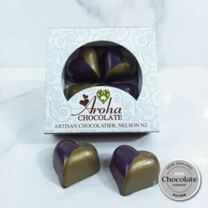 Aroha Chocolate Boysenberry & Cream Hearts Box1 N A
